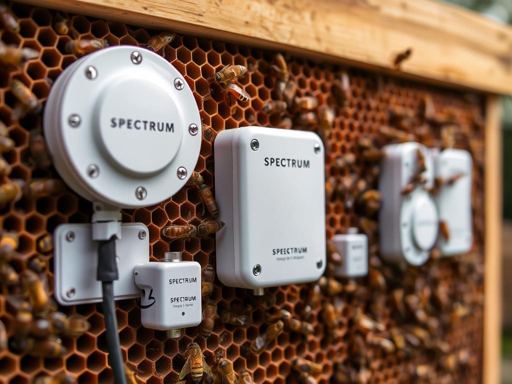 Genera un'immagine dei sensori SPECTRUM® di 3Bee installati in un alveare.