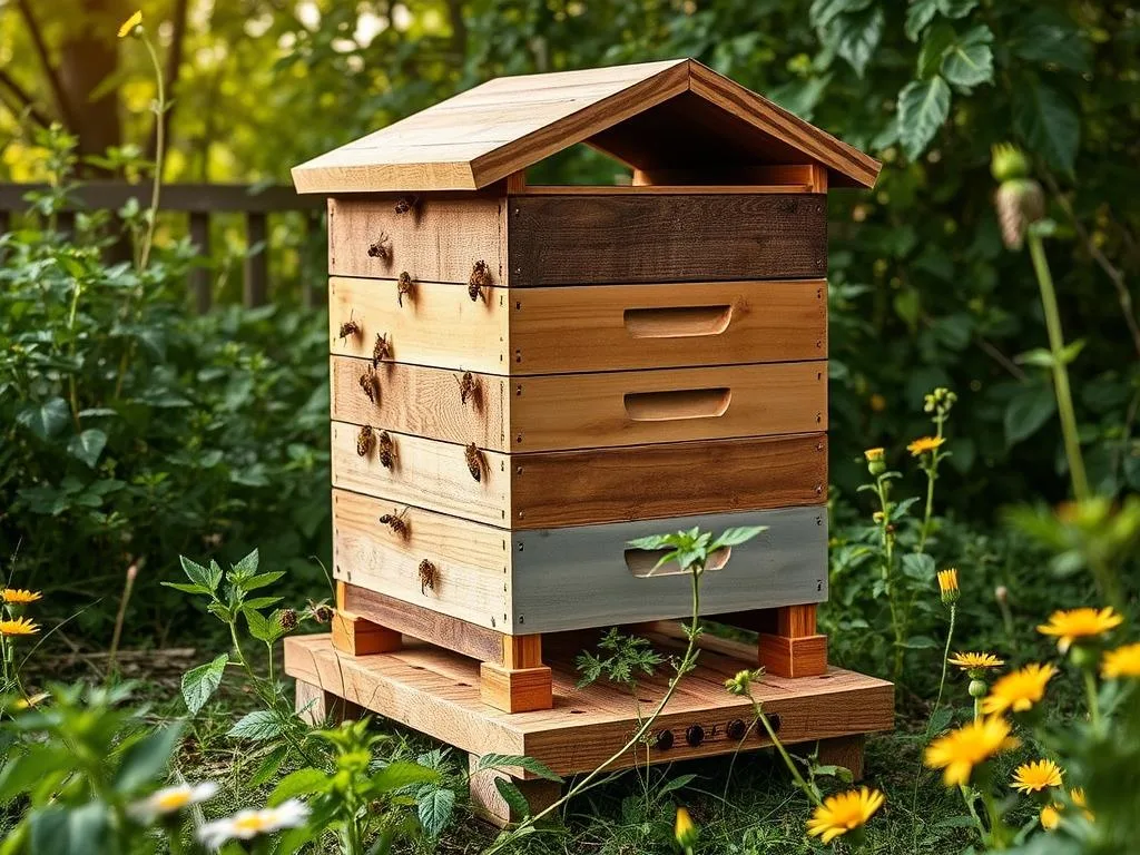 Genera un'immagine dell'arnia intelligente Hive-Tech di 3Bee