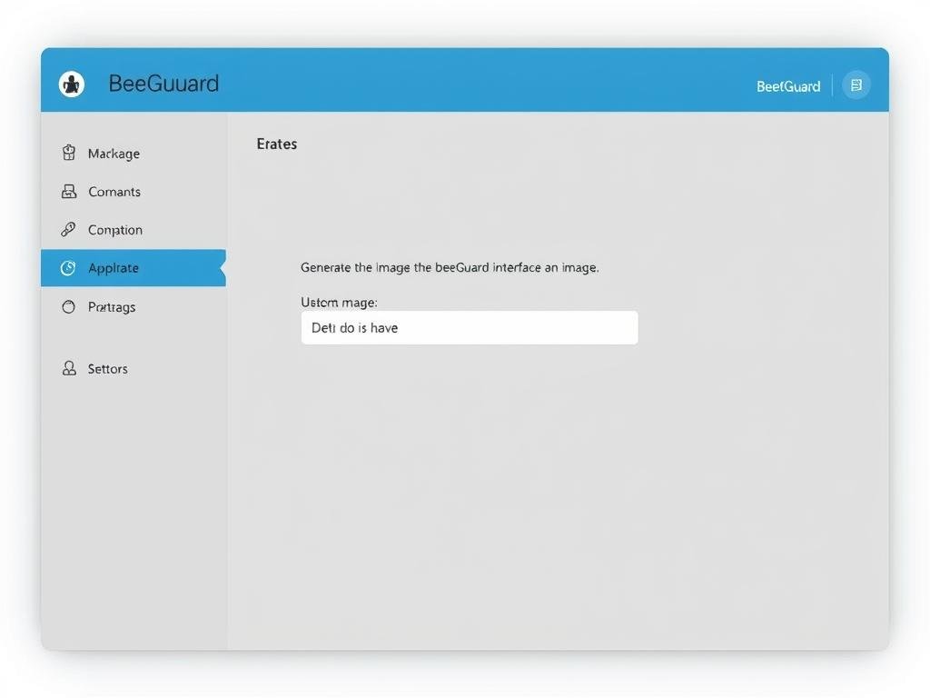 Genera un'immagine dello schermo di BeeGuard