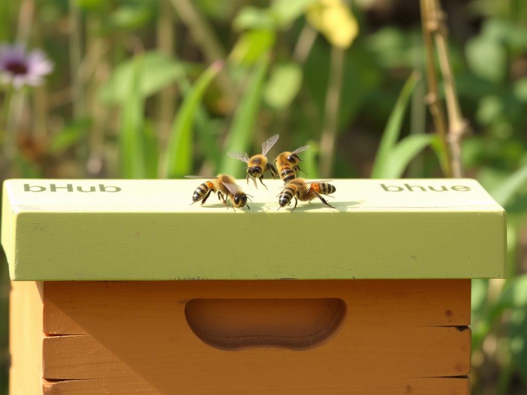 Genera un'immagine di bHub e bSentinel installati su un'arnia Genera un'immagine di bHub e bSentinel installati su un'arnia