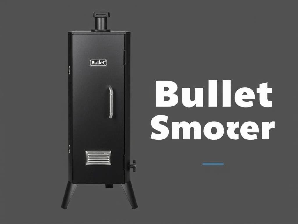 Genera un'immagine di un affumicatore verticale Bullet Smoker