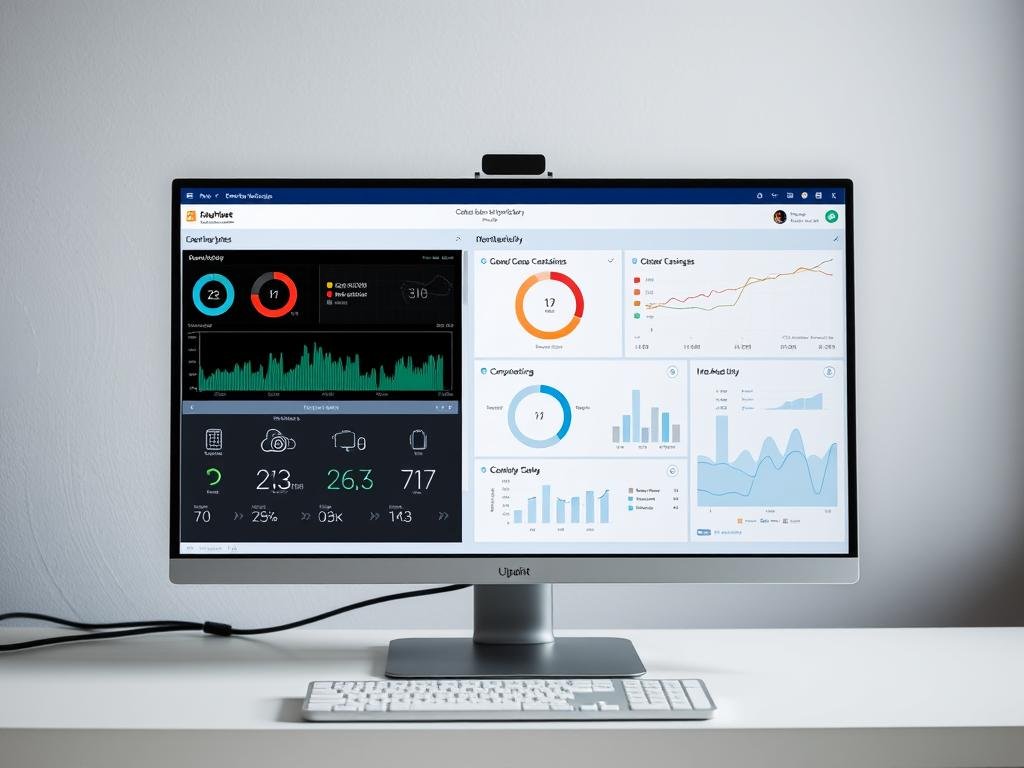 Genera un'immagine di un sistema integrato di monitoraggio remoto su un computer
