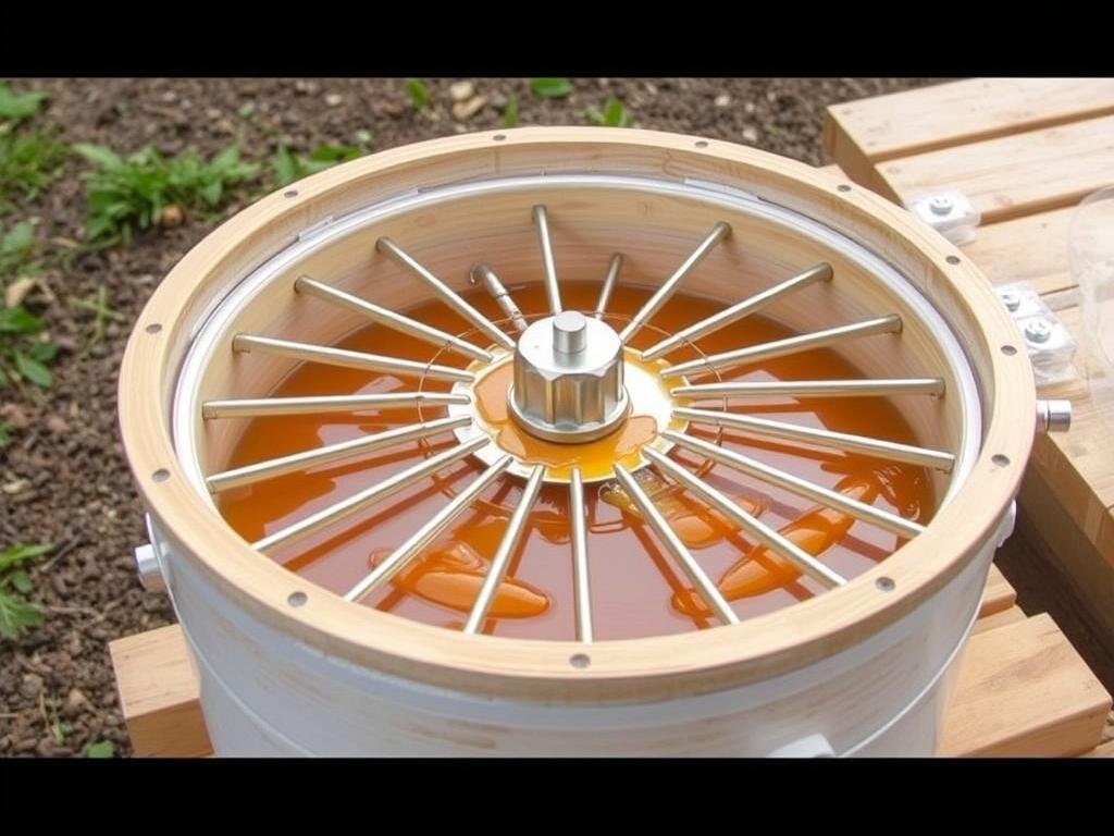 Genera un'immagine di uno smelatore radiale automatico per apicoltori