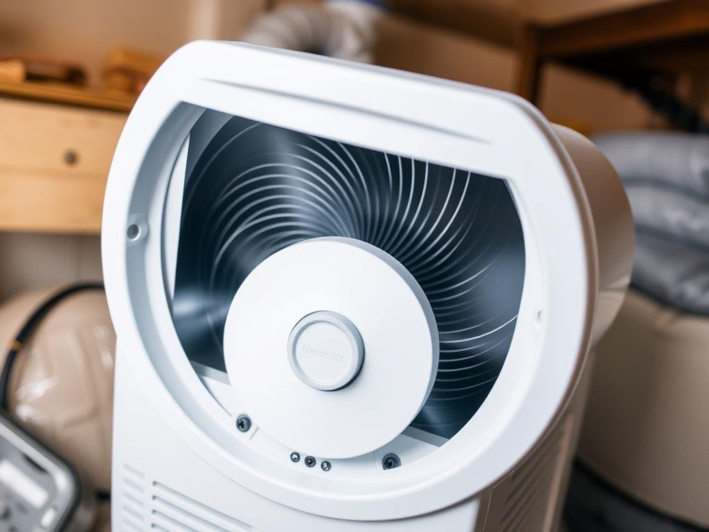 Generazione di un'immagine che rappresenta un deumidificatore a dischi per il miele in funzione