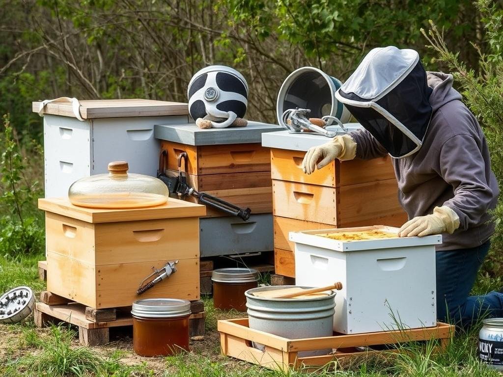 Generazione di un'immagine che rappresenti le attrezzature per la produzione di miele