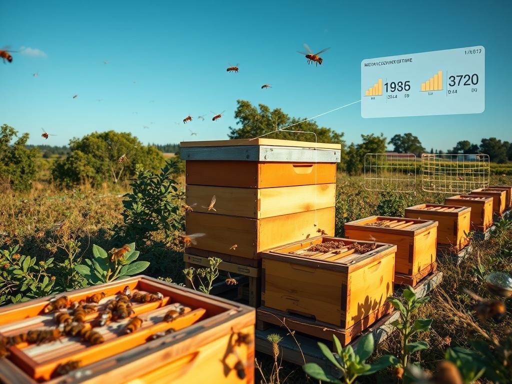 Generazione di un'immagine che rappresenti un sistema di monitoraggio digitale degli alveari