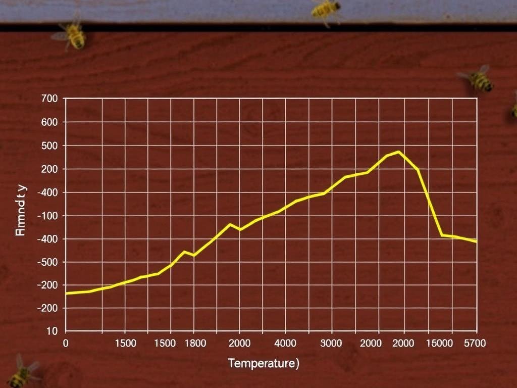Grafico che mostra le variazioni di temperatura e umidità in un'arnia
