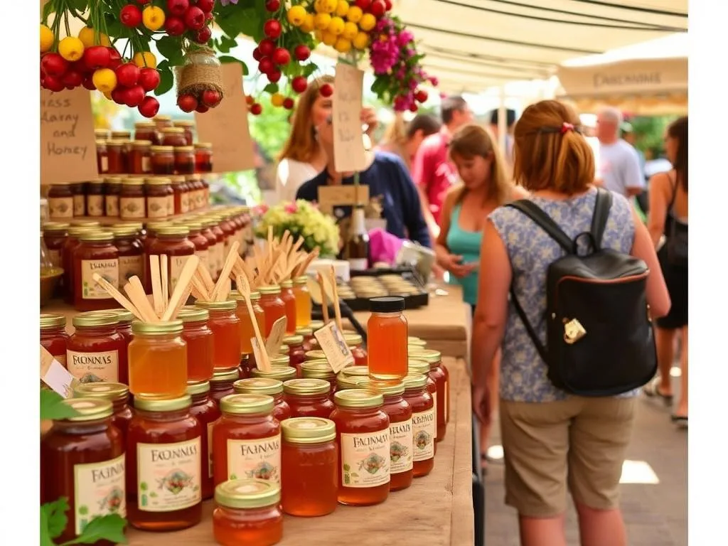Immagina di esplorare un mercato contadino vibrante, pieno di varietà di mieli artigianali italiani.