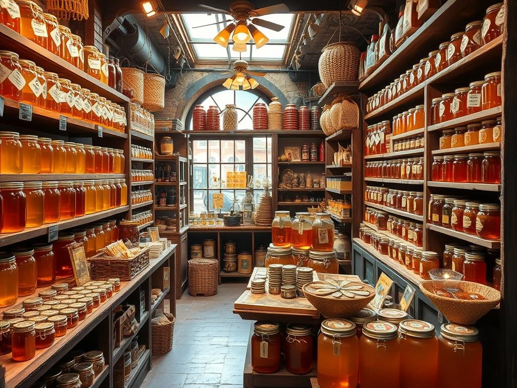 Immagina di visitare un punto vendita di miele a Bologna