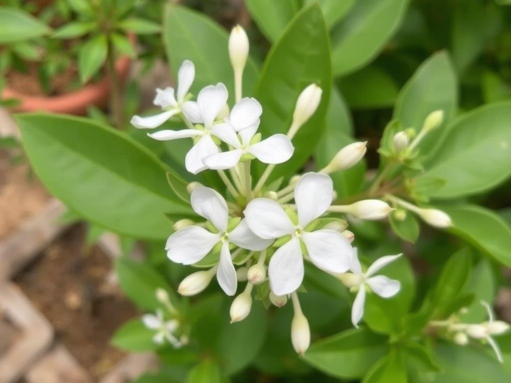 Immagina un Evodia con infiorescenze bianche profumate