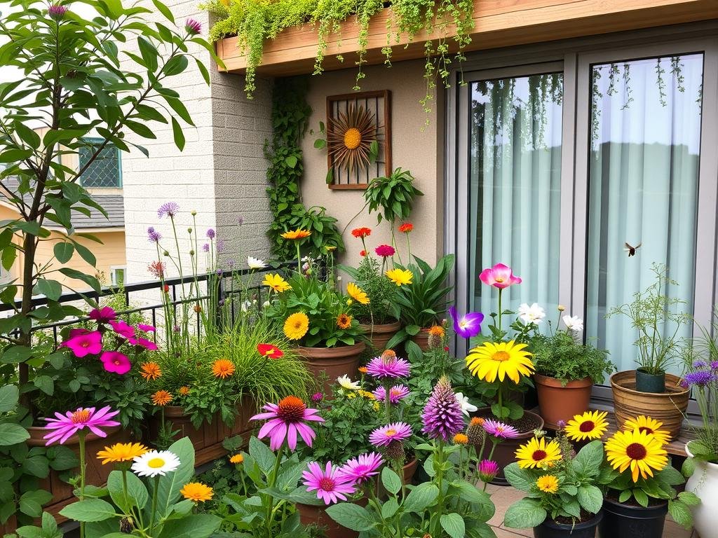 Immagina un balcone o un terrazzo trasformato in un'oasi per le api e altri impollinatori.