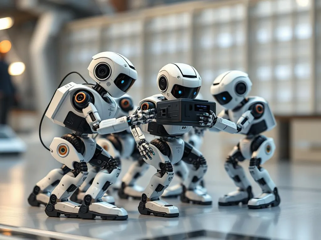Immagina un esercito di piccoli robot che lavorano insieme per completare un compito complesso.