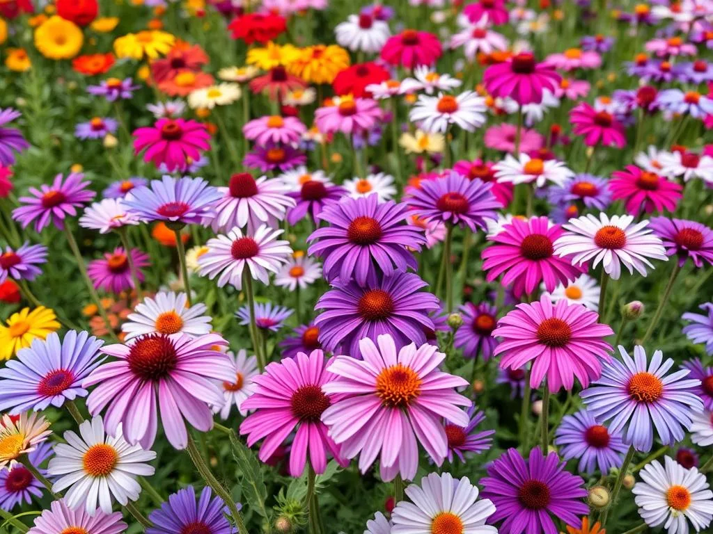 Immagina un giardino pieno di fiordaliso in vari colori Immagina un giardino pieno di fiordaliso in vari colori
