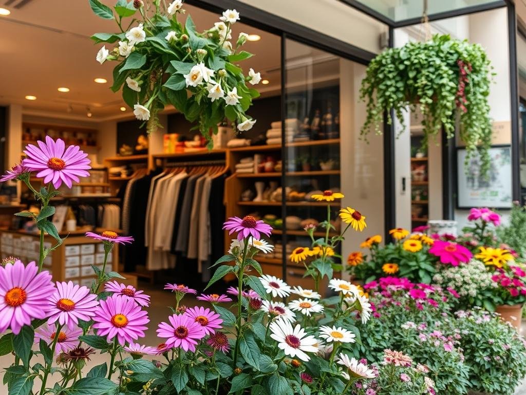Immagine del punto vendita a Bologna con piante mellifere