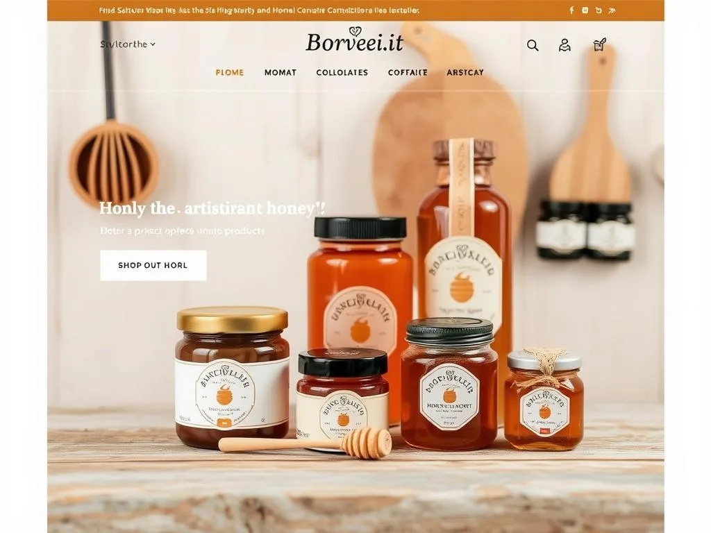 Immagine dello shop online Borvei.it con prodotti di miele artigianale