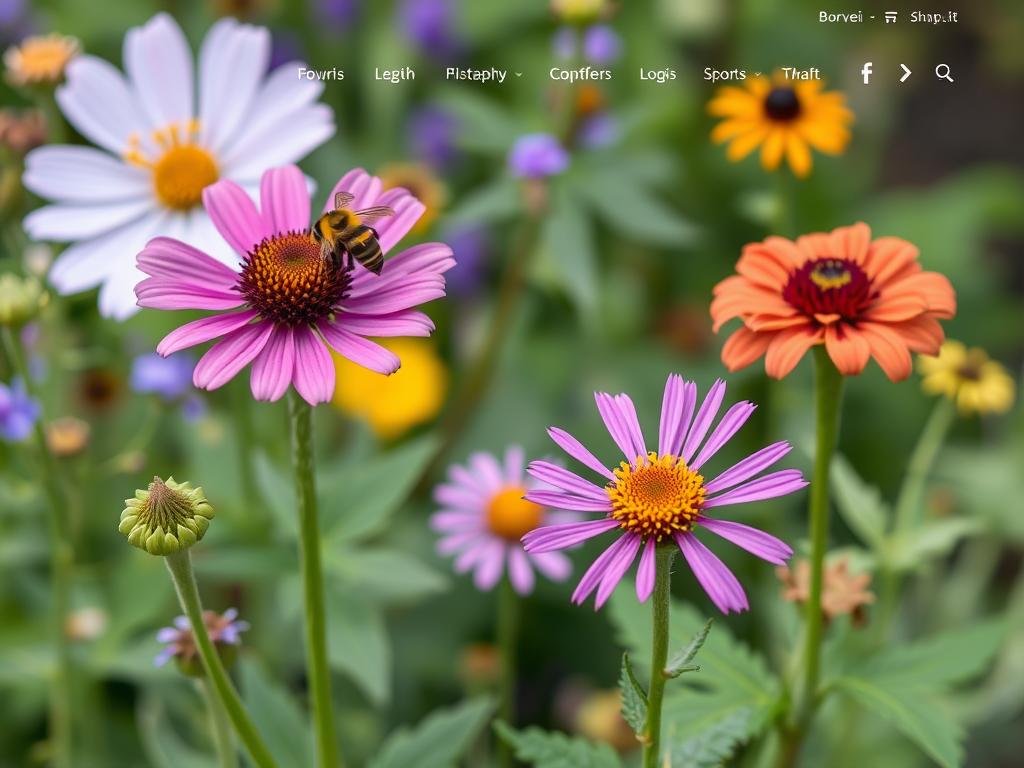 Immagine dello shop online Borvei.it con una varietà di piante mellifere
