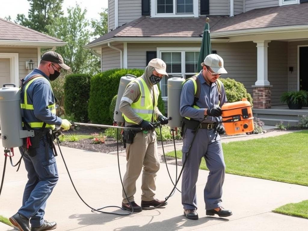 Immagine di professionisti della disinfestazione al lavoro