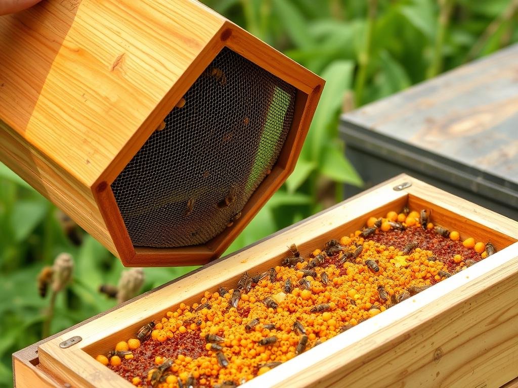 Immagine di trappole per polline e griglie per propoli