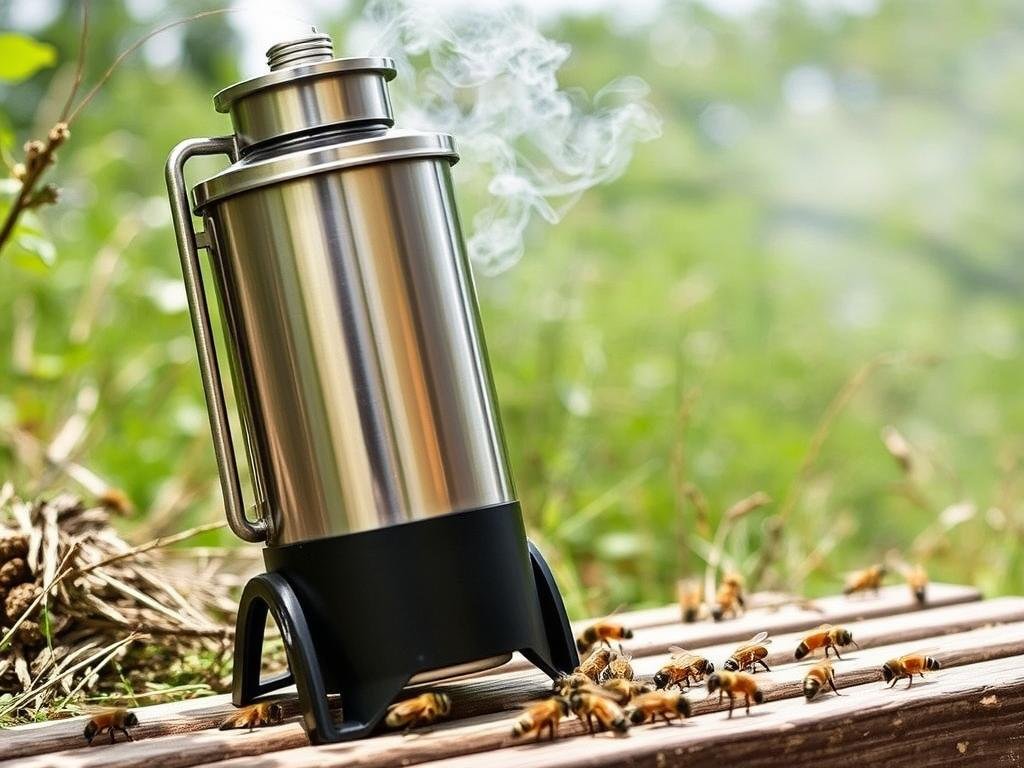 Immagine di un affumicatore per api professionale