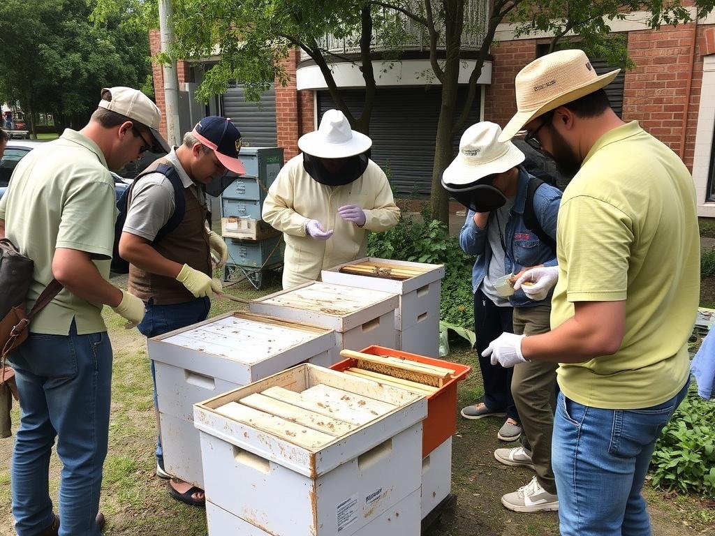 Immagine di un corso di formazione per apicoltori urbani