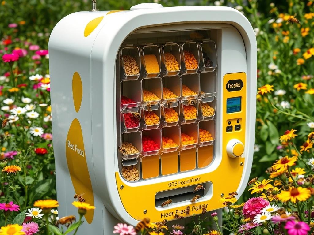Immagine di un distributore automatico di cibo per api