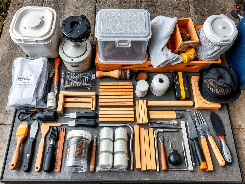 Immagine di un kit completo per l'apicoltura urbana