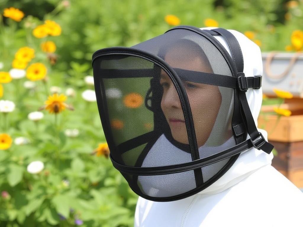Immagine di una maschera protettiva per apicoltori Immagine di una maschera protettiva per apicoltori
