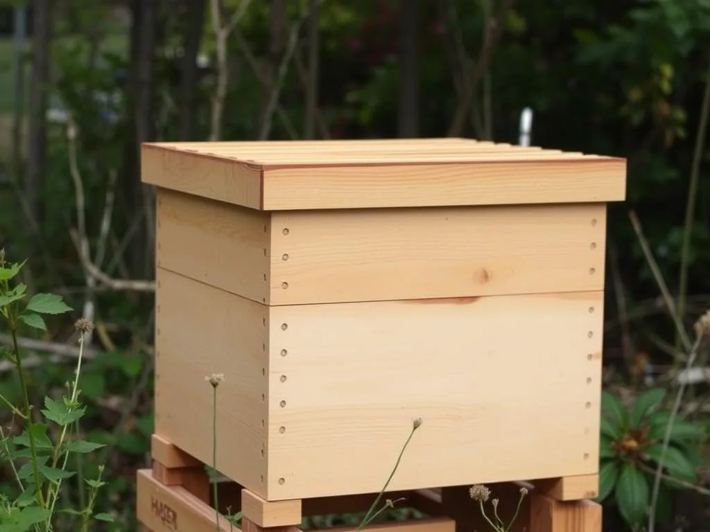 Immagine di un'arnia Top Bar Ecologica con favi orizzontali