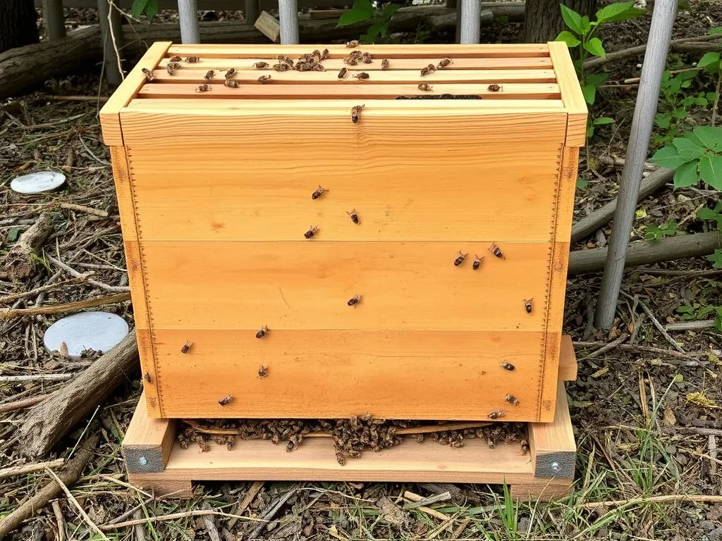 Immagine di un'arnia Warré Naturale con struttura in legno