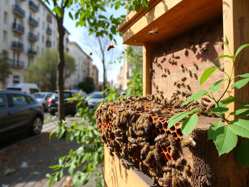 Immagine di un'arnia urbana a Torino