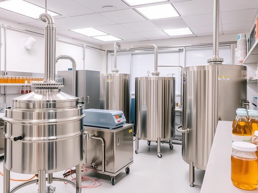 Laboratorio di Apicoltura Borvei Miele con attrezzature in acciaio inox Laboratorio di Apicoltura Borvei Miele con attrezzature in acciaio inox