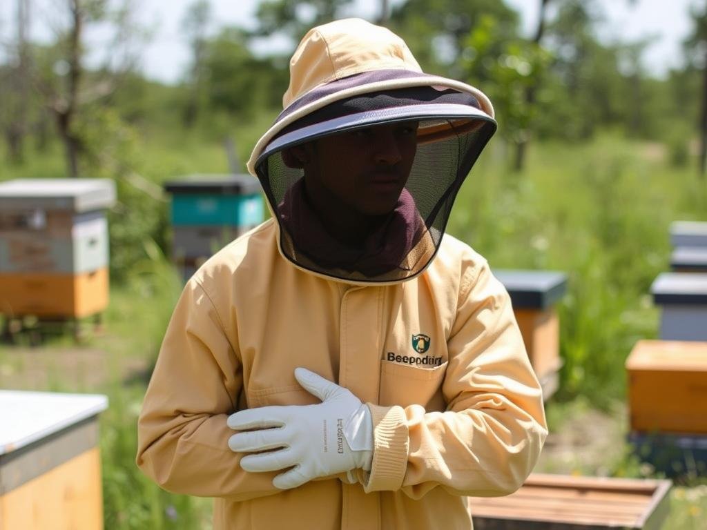 immagine di equipaggiamento di protezione per apicoltore immagine di equipaggiamento di protezione per apicoltore