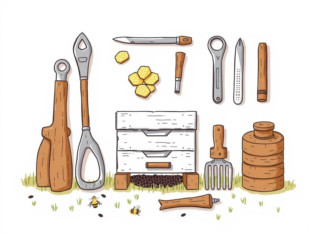 immagine di strumenti per la manutenzione degli alveari immagine di strumenti per la manutenzione degli alveari