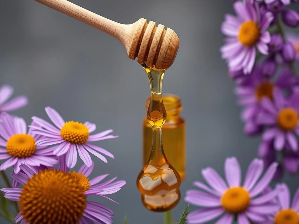 Genera un'immagine di miele millefiori utilizzato in trattamenti di bellezza Genera un'immagine di miele millefiori utilizzato in trattamenti di bellezza