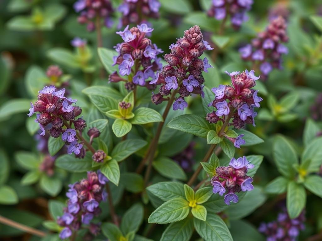 Genera un'immagine di origano in fiore