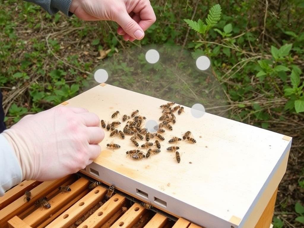 Genera un'immagine di un alveare con sensori di monitoraggio