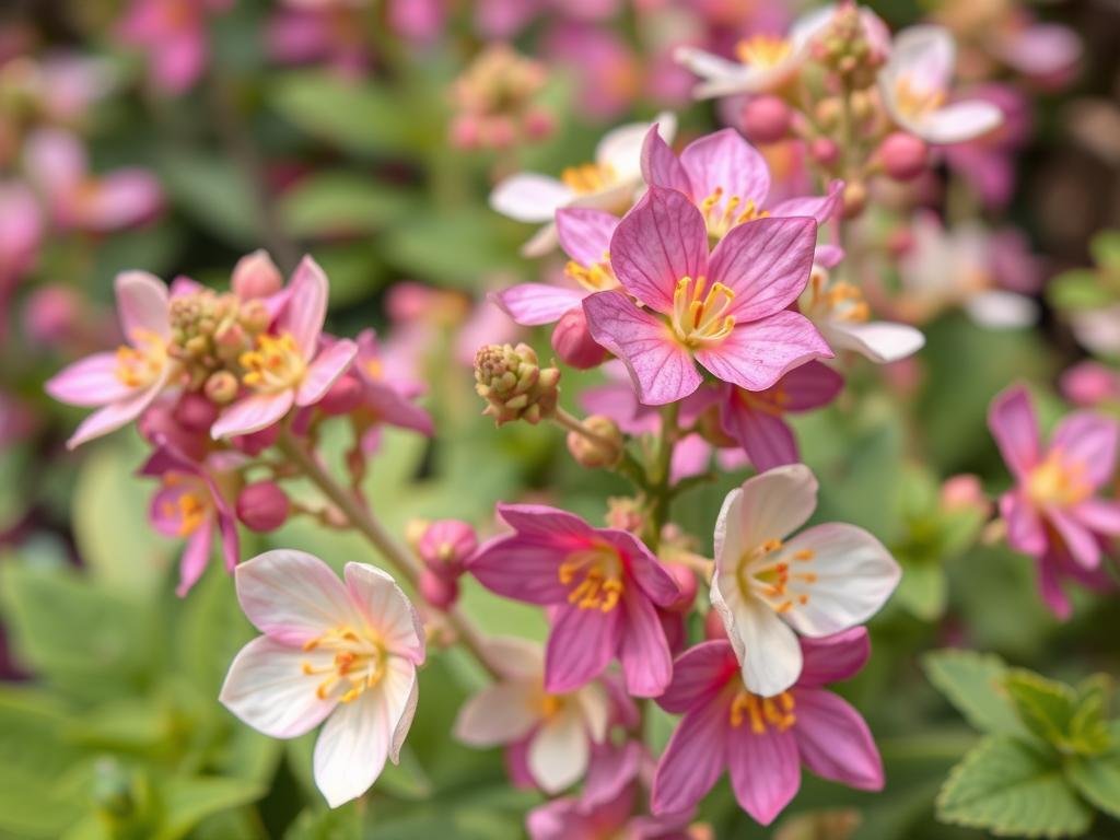 Genera un'immagine di un cespuglio di salvia in fiore