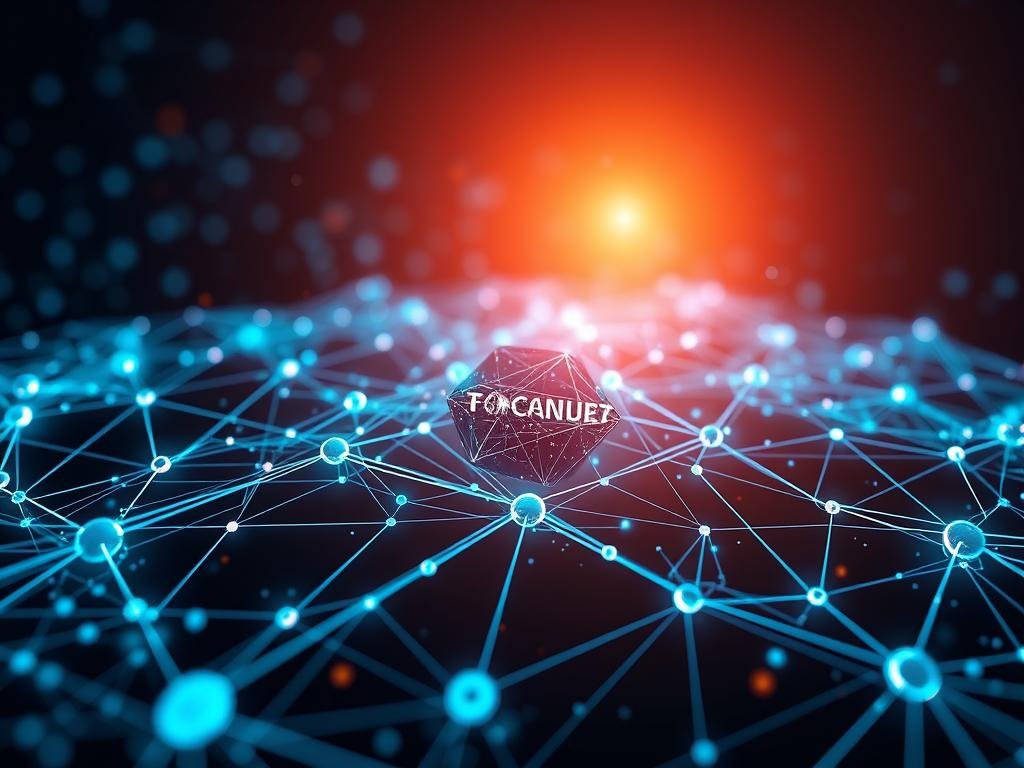 Genera un'immagine rappresentativa della tecnologia blockchain