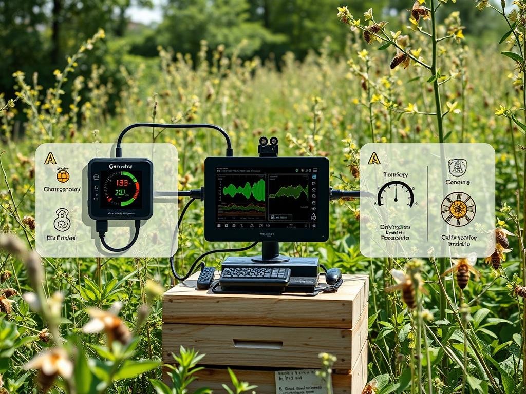 Generazione di un'immagine che rappresenti un sistema automatizzato per il controllo delle condizioni ambientali in un apiario