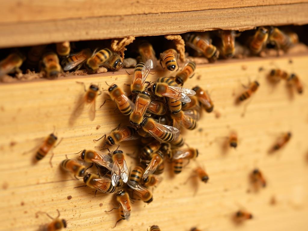 Immagine dell'arnia Dadant Blatt con api al lavoro