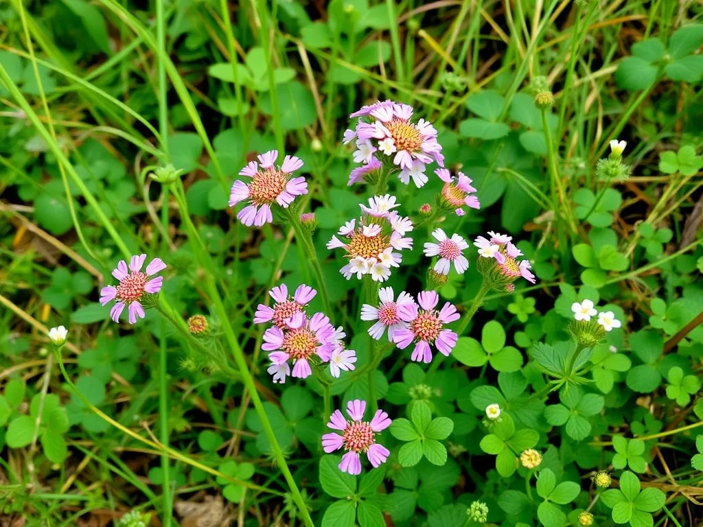 Immagine di Achillea e Trifoglio in fiore