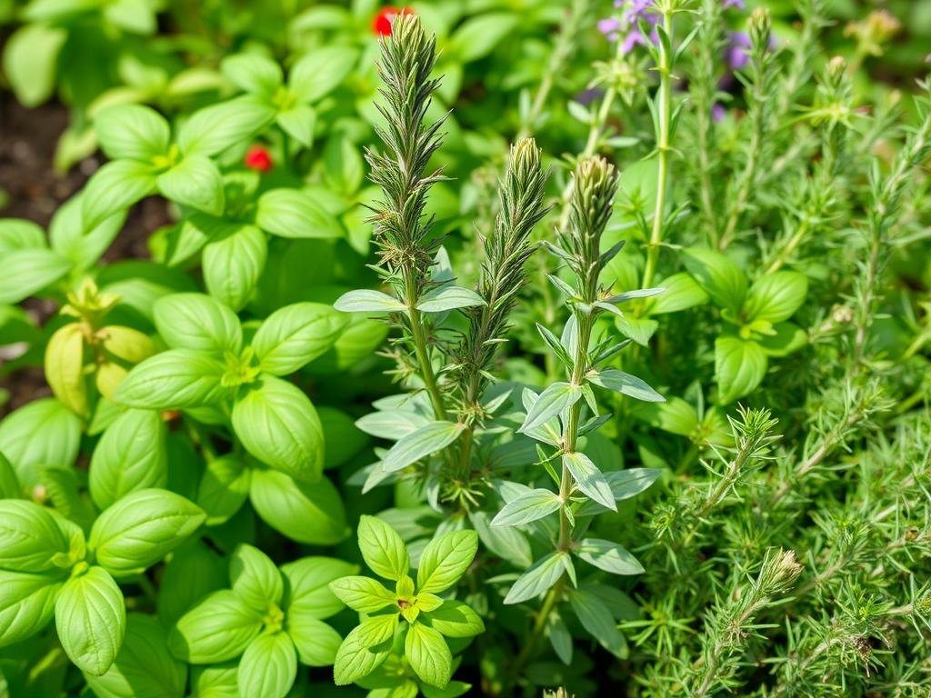 Immagine di piante aromatiche in un giardino