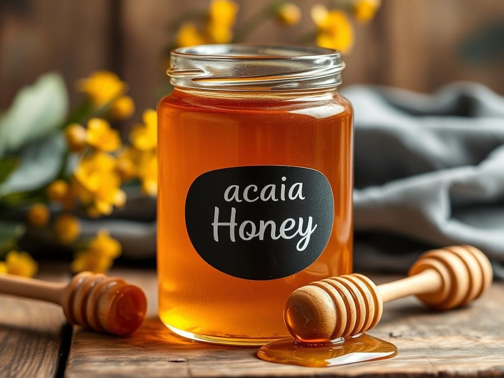 Immagine di un barattolo di miele di acacia