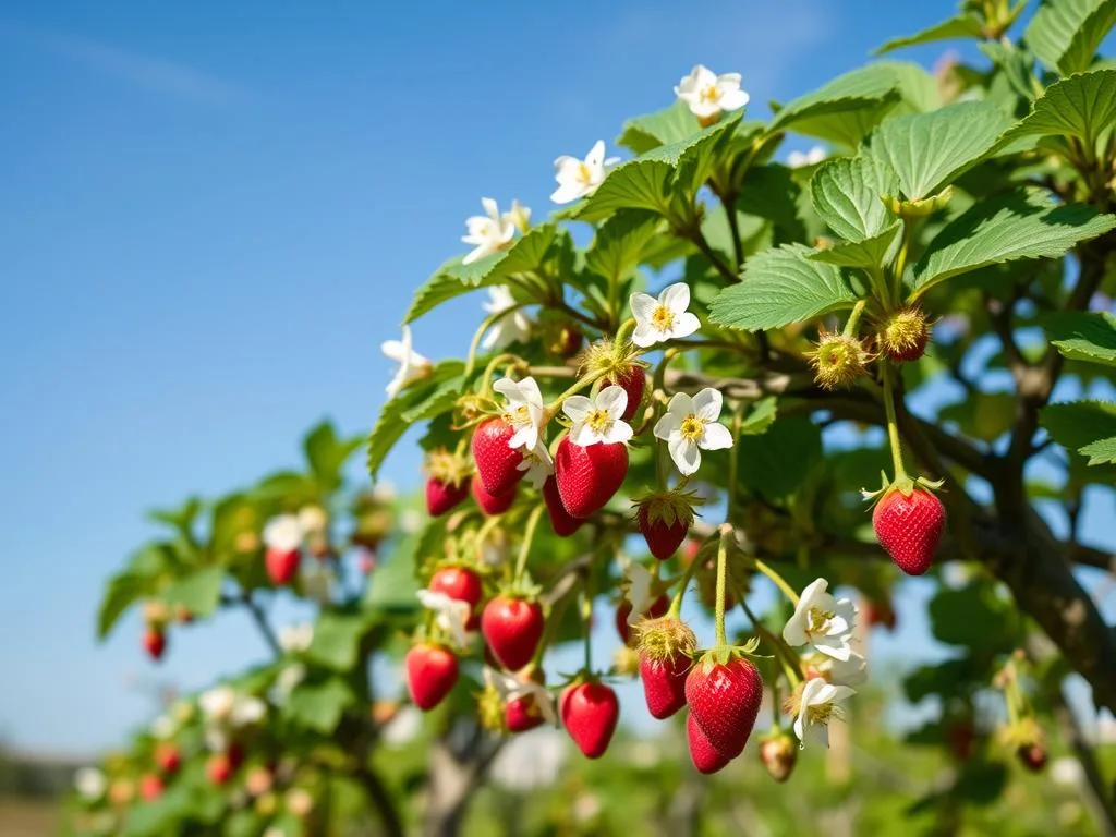 Immagine di un corbezzolo in fiore
