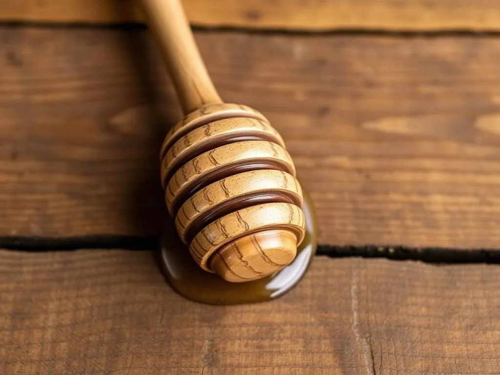 Immagine di un cucchiaio in legno per il miele