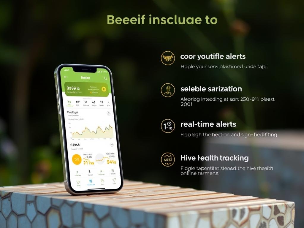 Immagine di un'applicazione mobile per il monitoraggio degli alveari